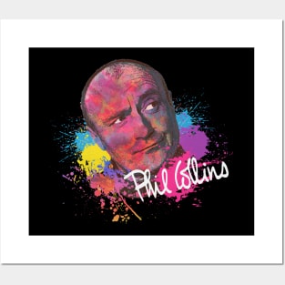 Phil Collins Face Watercolor Painting Posters and Art